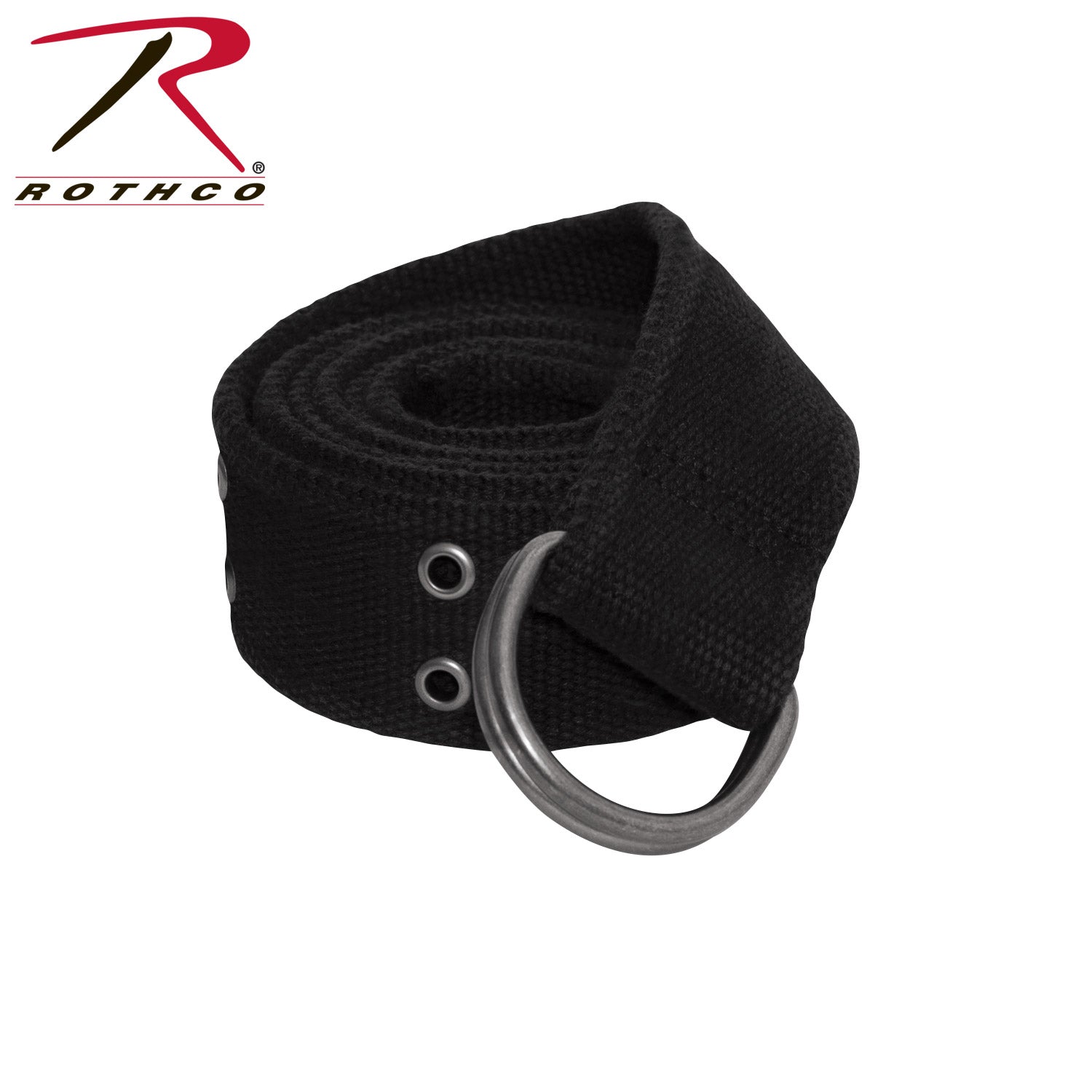 Rothco Vintage D-Ring Belt Black Size M – Durable 1.75 Inch Cotton Waist Belt with Classic Style