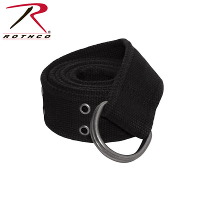 Rothco Vintage D-Ring Belt Black Size Large – Classic Durable Cotton Style