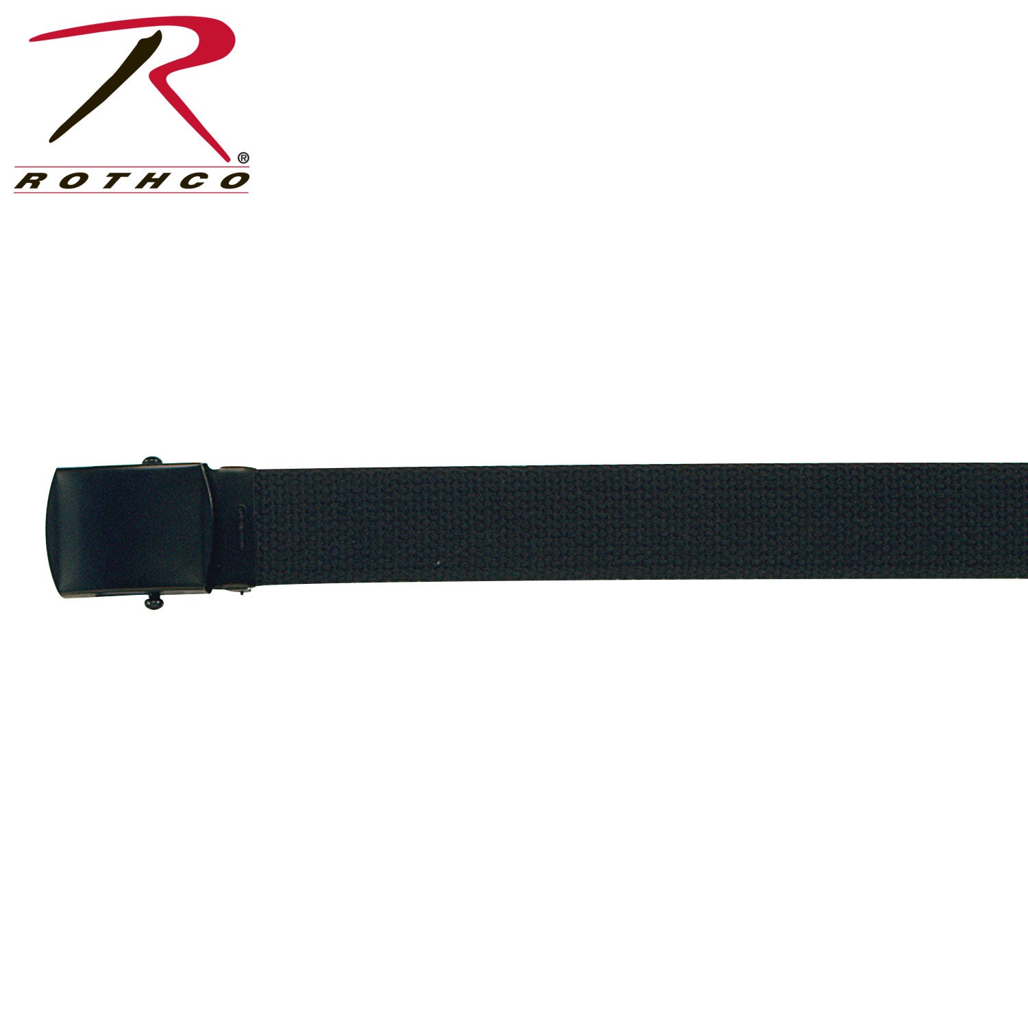 Rothco Web Belt with Buckle in Black – Adjustable 44-Inch Cotton Belt for Men and Women