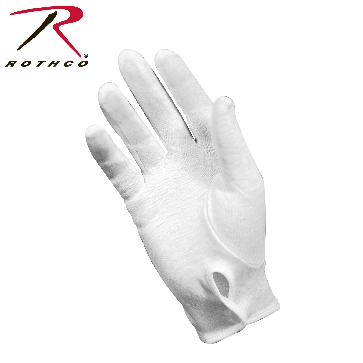 Rothco Parade Gloves White Size Medium - Soft Cotton Construction with Snap Closure