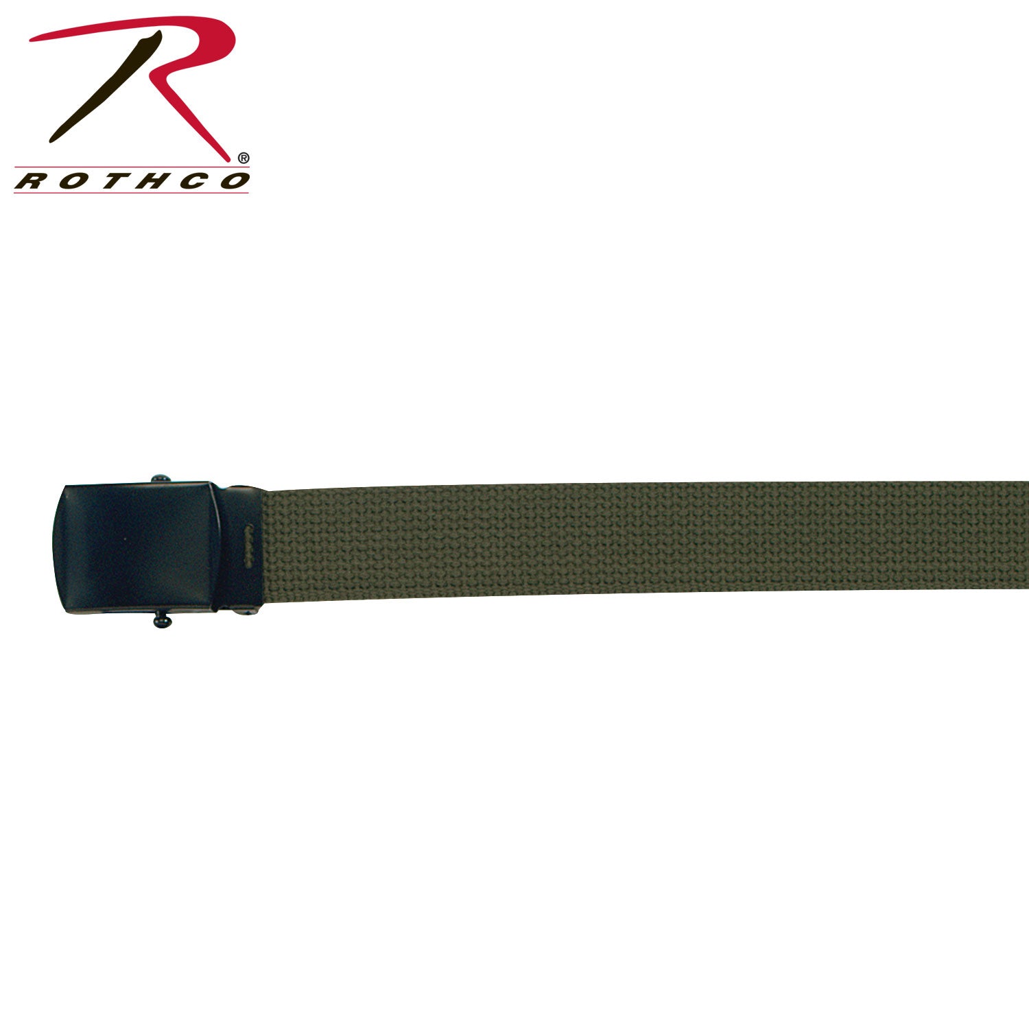 Rothco Web Belt with Buckle Olive Drab - Adjustable 54 Inch Cotton Belt for Men and Women