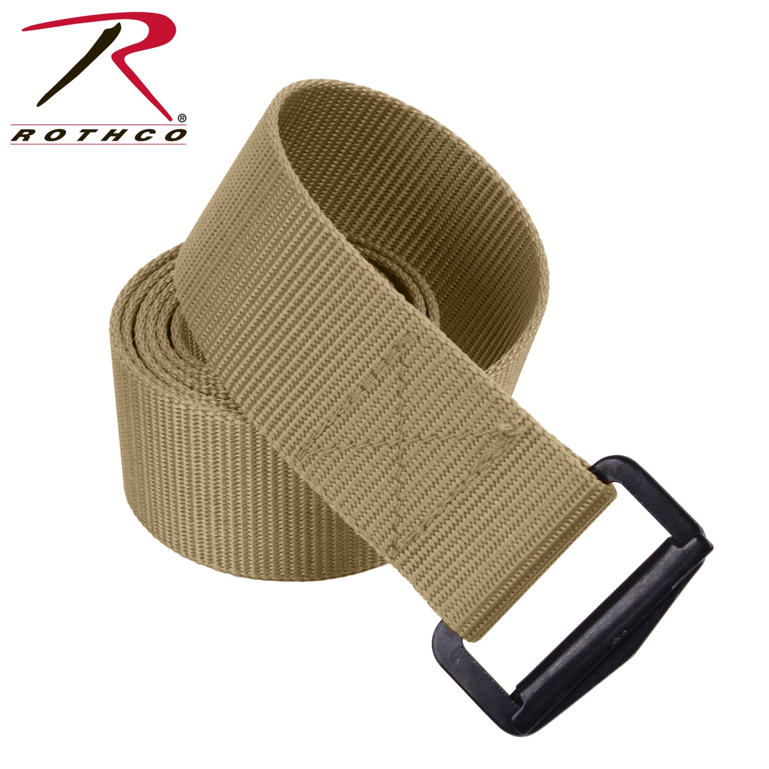 Rothco Adjustable BDU Belt Khaki – Durable 54-Inch Tactical Belt with Metal Buckle