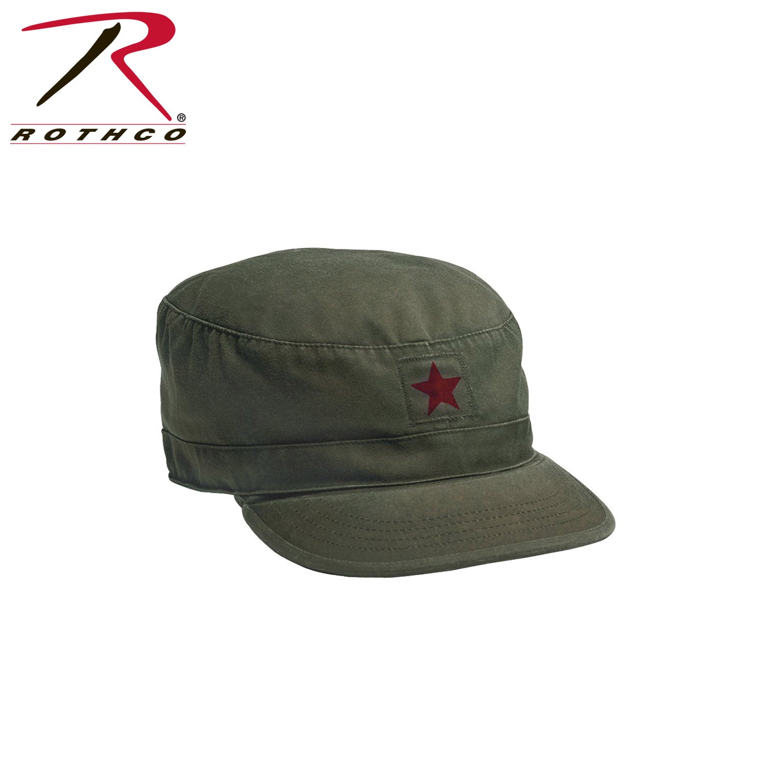 Rothco Vintage Fatigue Cap with Red Star Size Small - Classic Military-Inspired Headwear