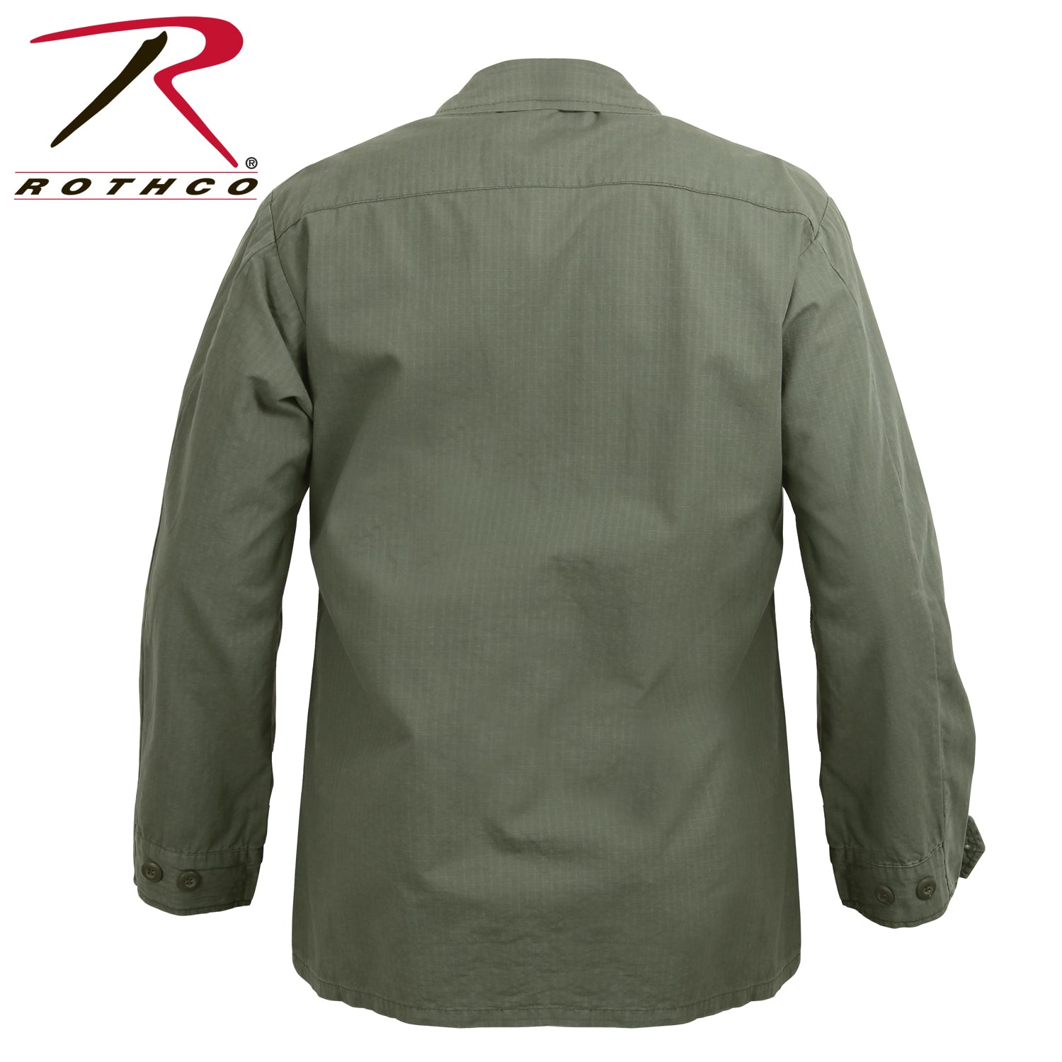 Rothco Vintage Vietnam Fatigue Rip-Stop Shirt Olive Drab Size Large