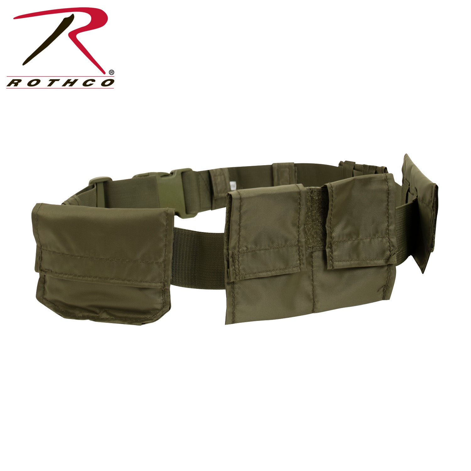 Rothco SWAT Belt Olive Drab - Adjustable Tactical Duty Belt with Removable Pouches