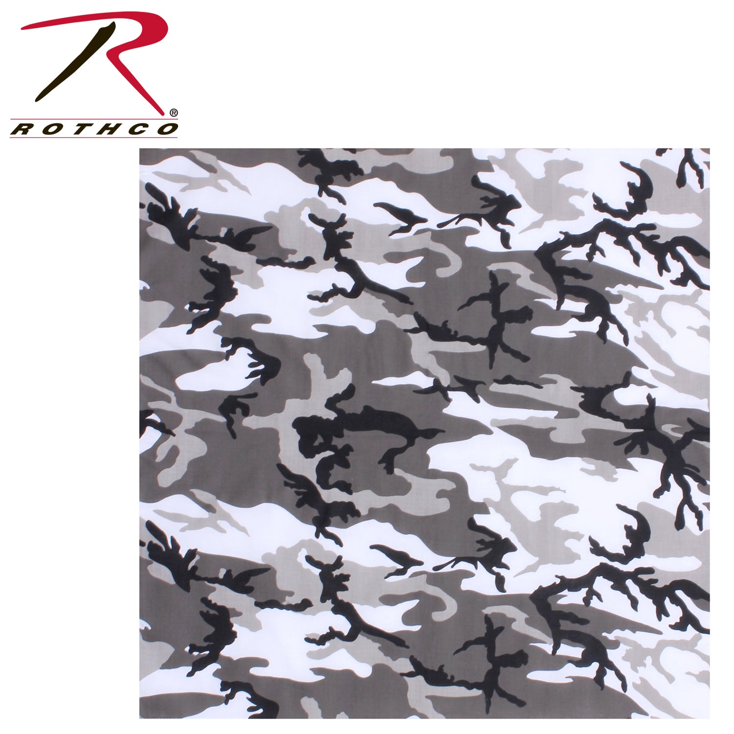 Rothco Large Camo Bandana 27 x 27 Inch City Camo