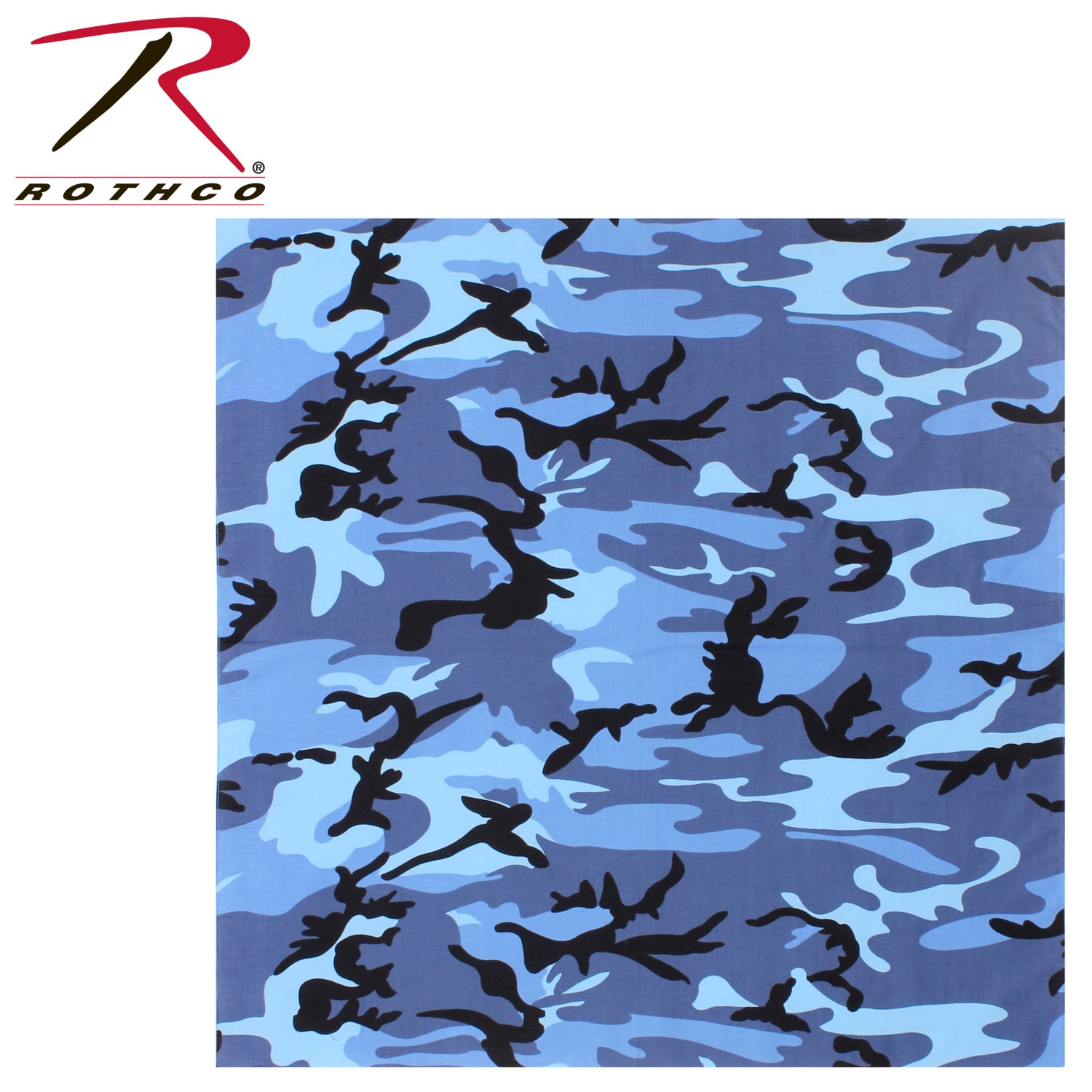 Rothco Large Camo Bandana 27 x 27 Inches in Sky Blue Camo