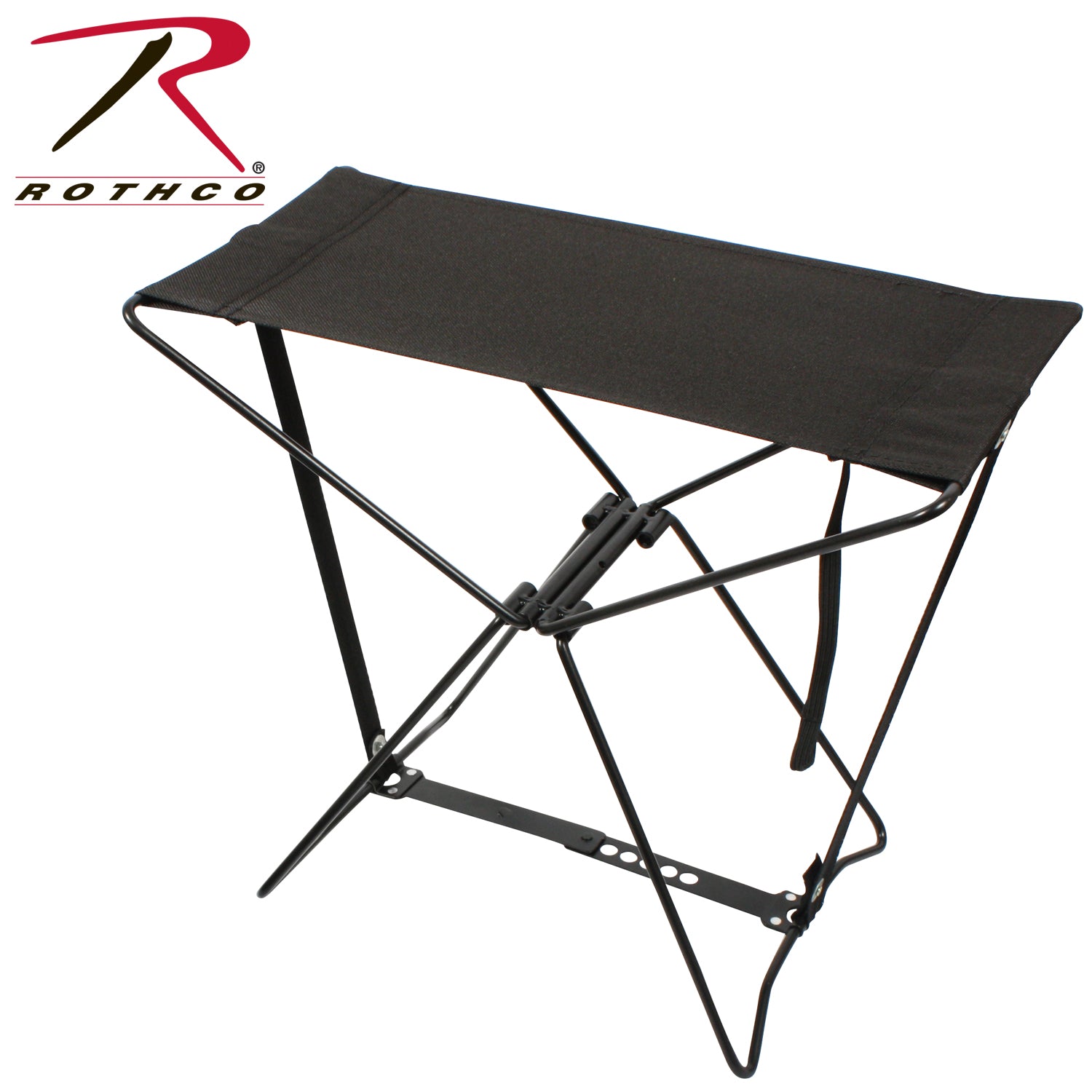 Rothco Folding Camp Stool Black – Compact Portable Seating for Camping, Backpacking, and Outdoor Events