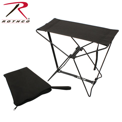 Rothco Folding Camp Stool Black – Compact Portable Seating for Camping, Backpacking, and Outdoor Events