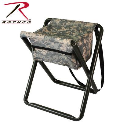 Rothco Deluxe Folding Stool with Pouch in ACU Digital Camo – Compact and Durable Outdoor Seat