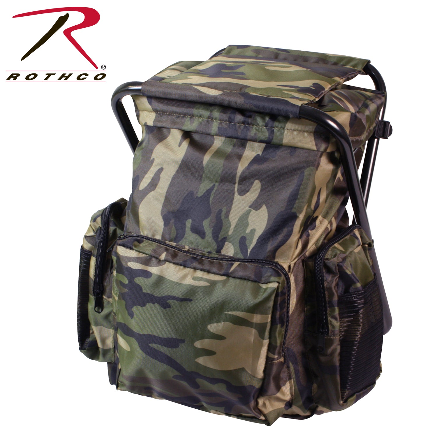 Rothco Backpack and Stool Combo Pack in Woodland Camo, Part #4548