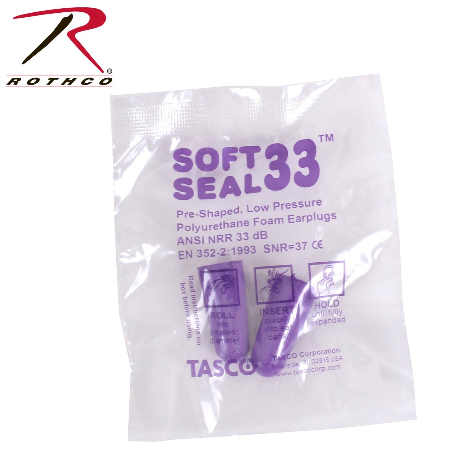 Rothco Non-Corded Earplugs Model 4715 – Noise Reduction Rating 33, Soft Foam, Tapered Fit, 200 Pairs