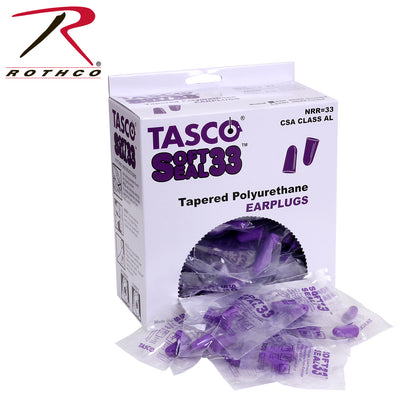 Rothco Non-Corded Earplugs Model 4715 – Noise Reduction Rating 33, Soft Foam, Tapered Fit, 200 Pairs