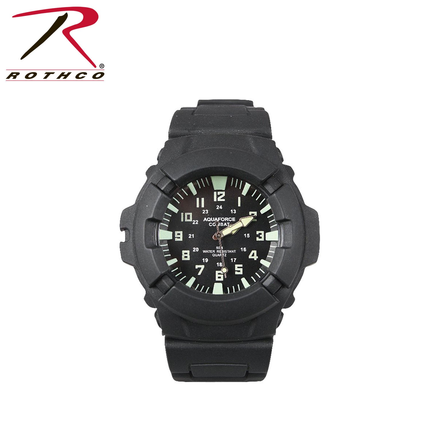 Aquaforce Combat Watch by Brand - Part 4379, Rugged Military-Style Quartz Watch with Luminous Hands and Water Resistance up to 50 meters