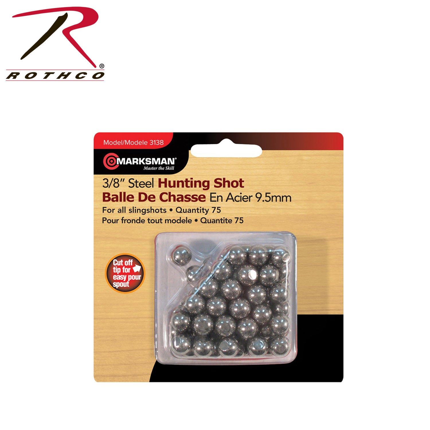 Marksman 3/8 inch Steel Hunting Shot - Precision and Durability for Slingshot Accuracy