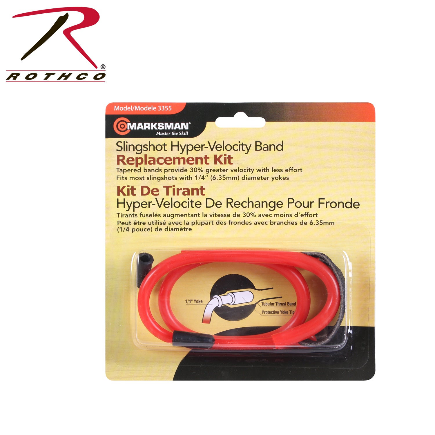 Marksman Laserhawk Replacement Band Part #4731 - Hyper Velocity Tapered Slingshot Band with Talon Grip Pouch