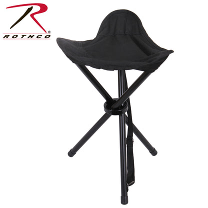 Rothco Collapsible Stool with Carry Strap – Black, Part Number 4584