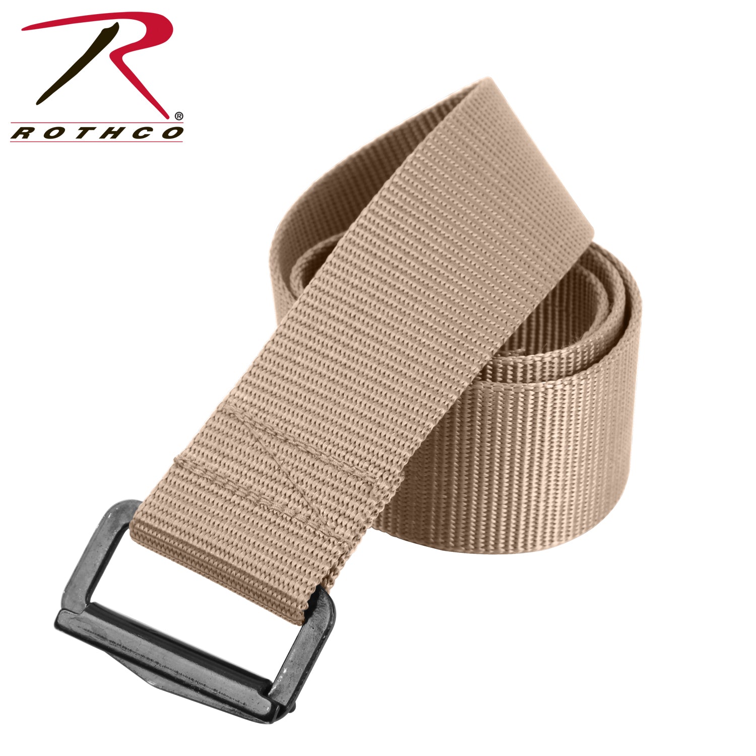 Rothco Heavy Duty Riggers Belt Tan Size M with Metal Cargo Buckle