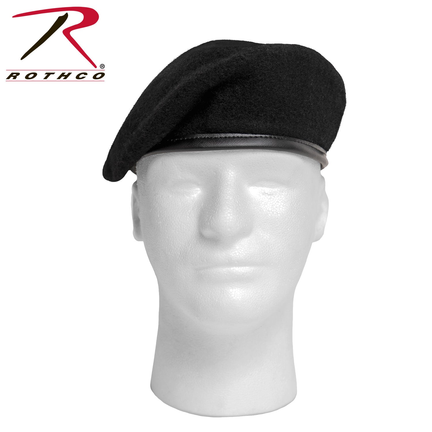 Rothco G.I. Style Beret in Black – Classic Military Headwear with Adjustable Fit
