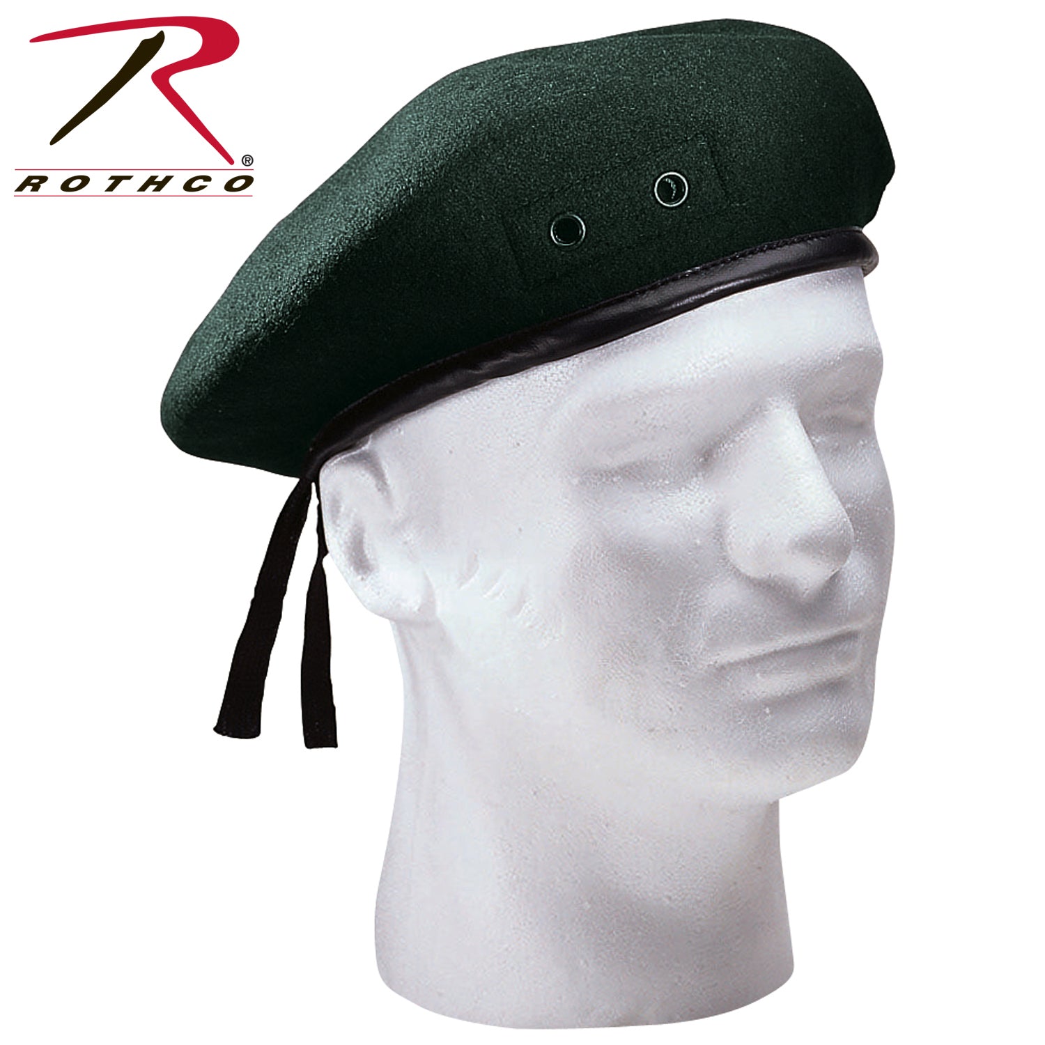 Rothco G.I. Style Beret in Green - Lightweight Wool with Custom Fit