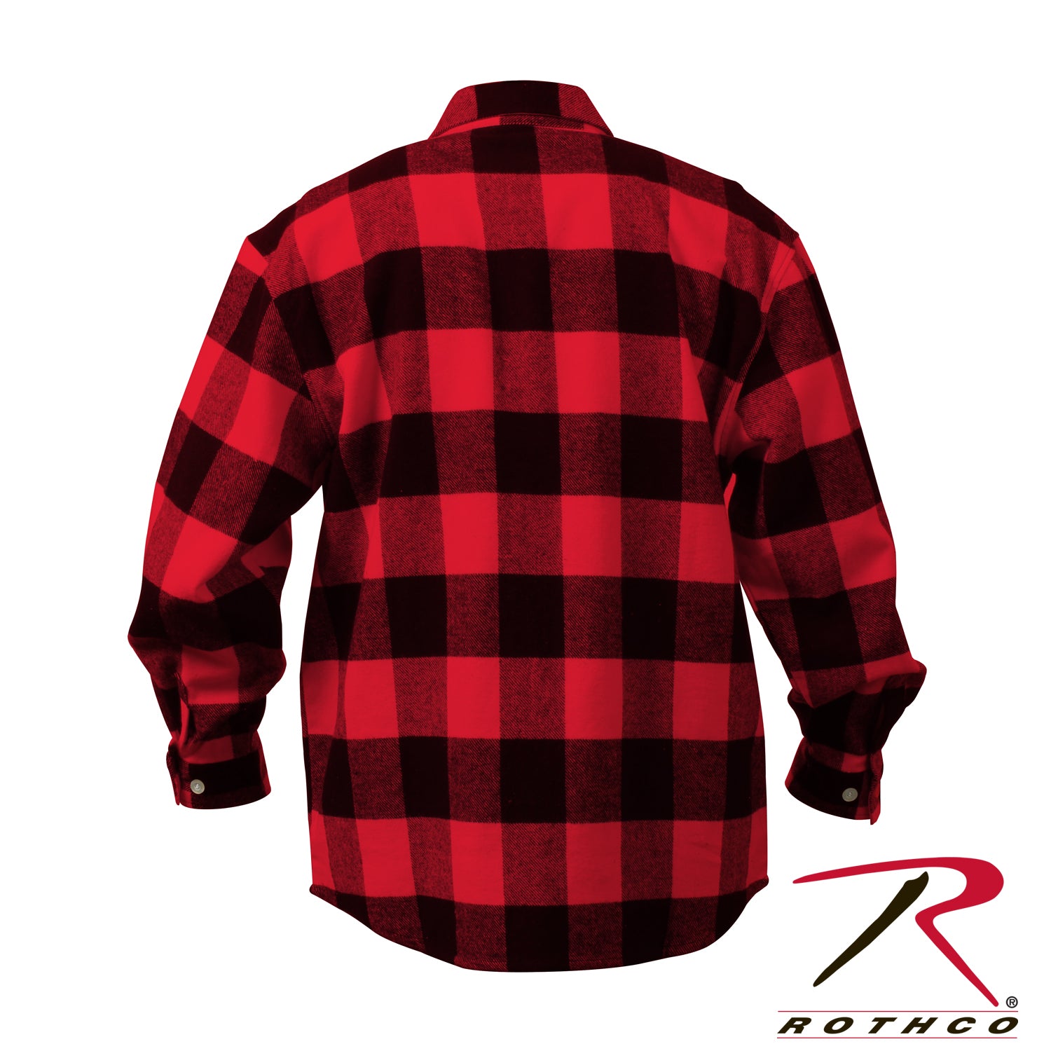 Rothco Extra Heavyweight Buffalo Plaid Flannel Shirt in Red - Size XL