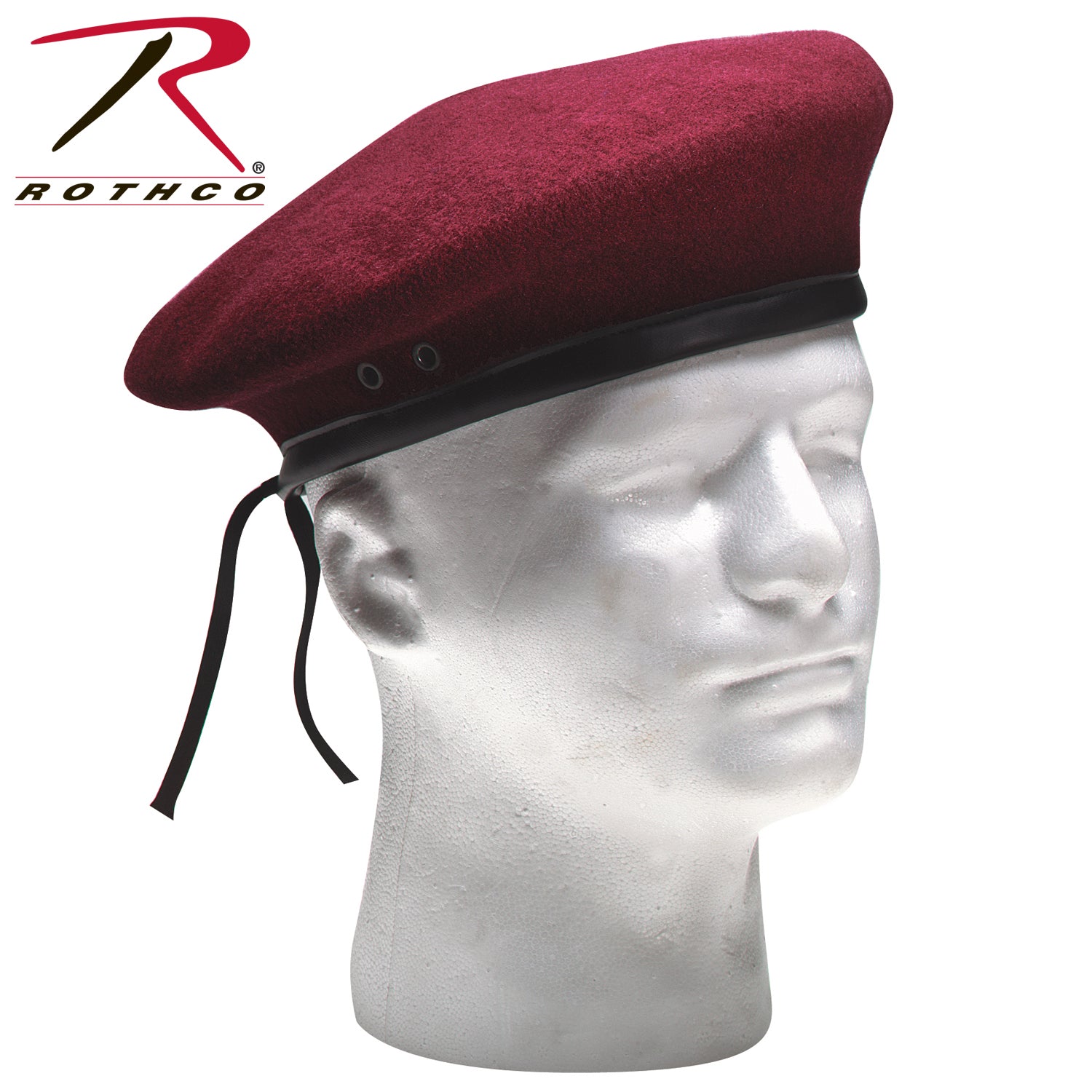 Rothco G.I. Style Beret in Maroon - Classic Military Headwear with Adjustable Fit