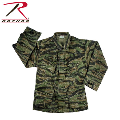 Rothco Vintage Vietnam Fatigue Rip-Stop Shirt in Tiger Stripe Camo – Size 2XL