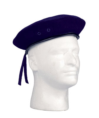 Rothco G.I. Style Beret Navy Blue - Classic Wool Headwear with Adjustable Fit