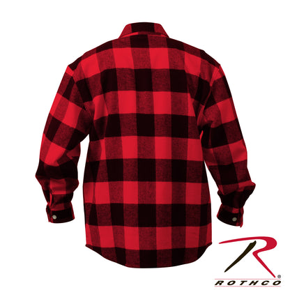 Rothco Extra Heavyweight Buffalo Plaid Flannel Shirt in Red Plaid – Size 2XL
