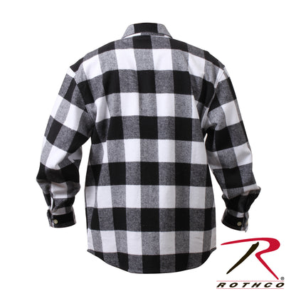 Rothco Extra Heavyweight Buffalo Plaid Flannel Shirt 2XL in White Plaid