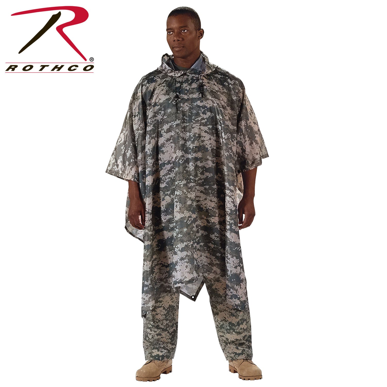 Rothco G.I. Type Rip-Stop Poncho in ACU Digital Camo