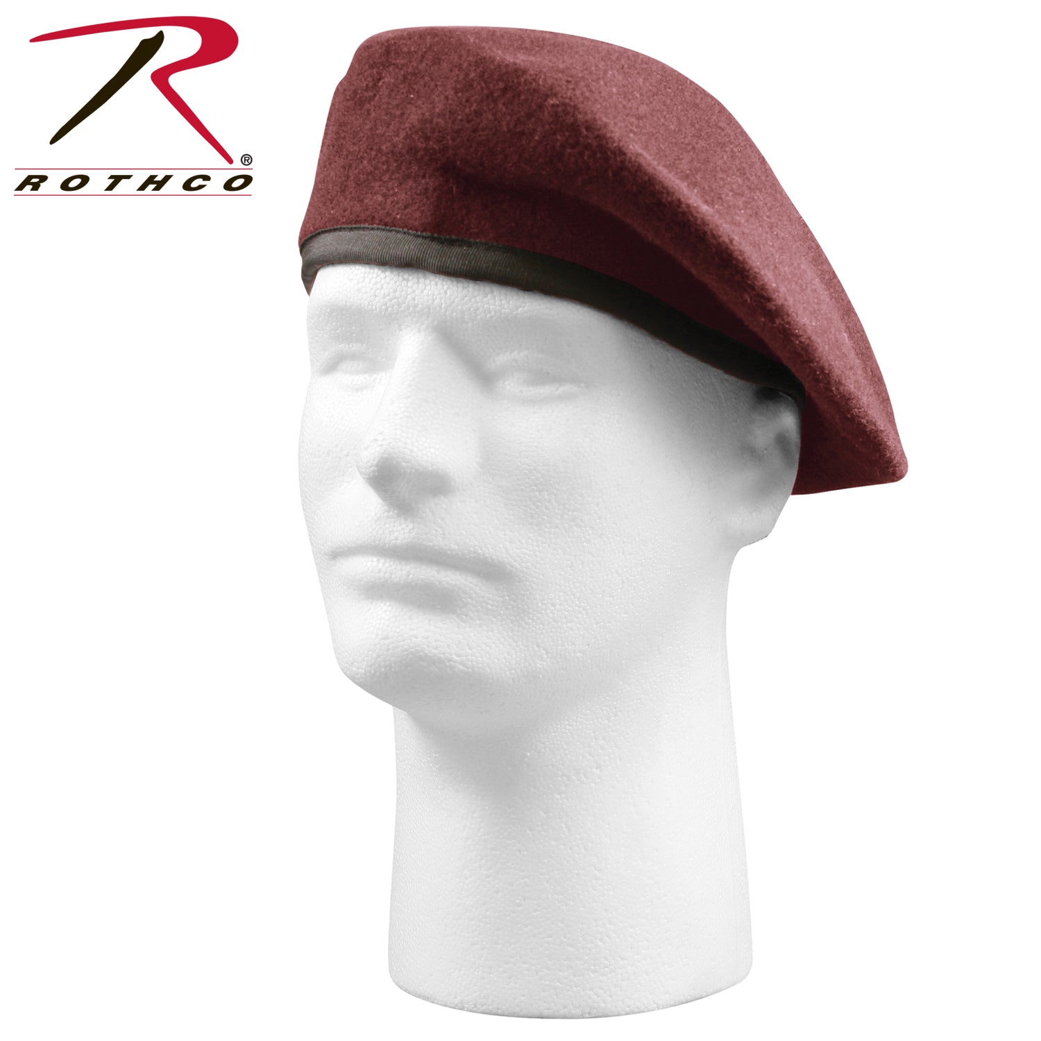 Rothco G.I. Type Inspection Ready Beret in Maroon, Size 7 1/4