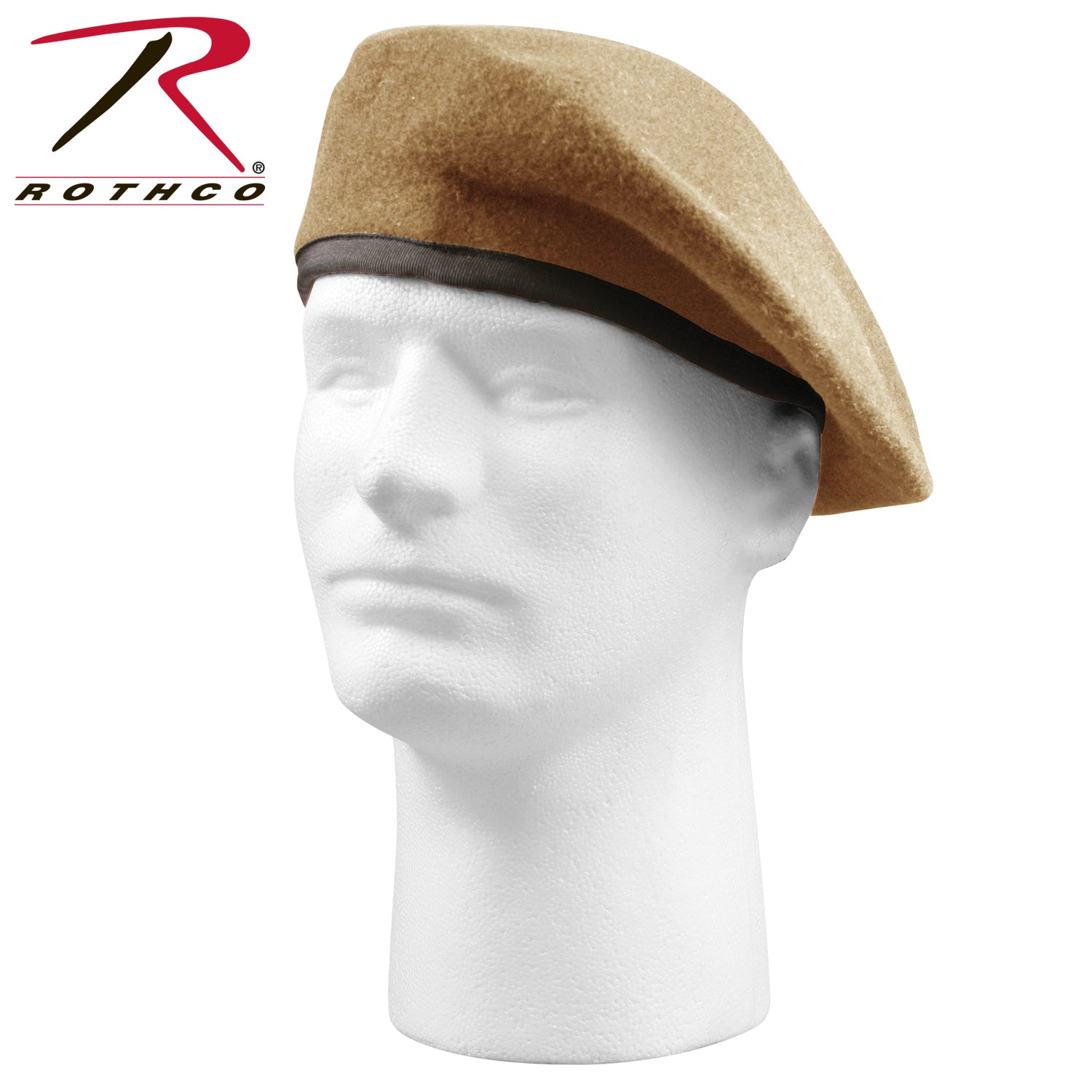 Rothco G.I. Type Inspection Ready Beret Tan, Size 7 1/2
