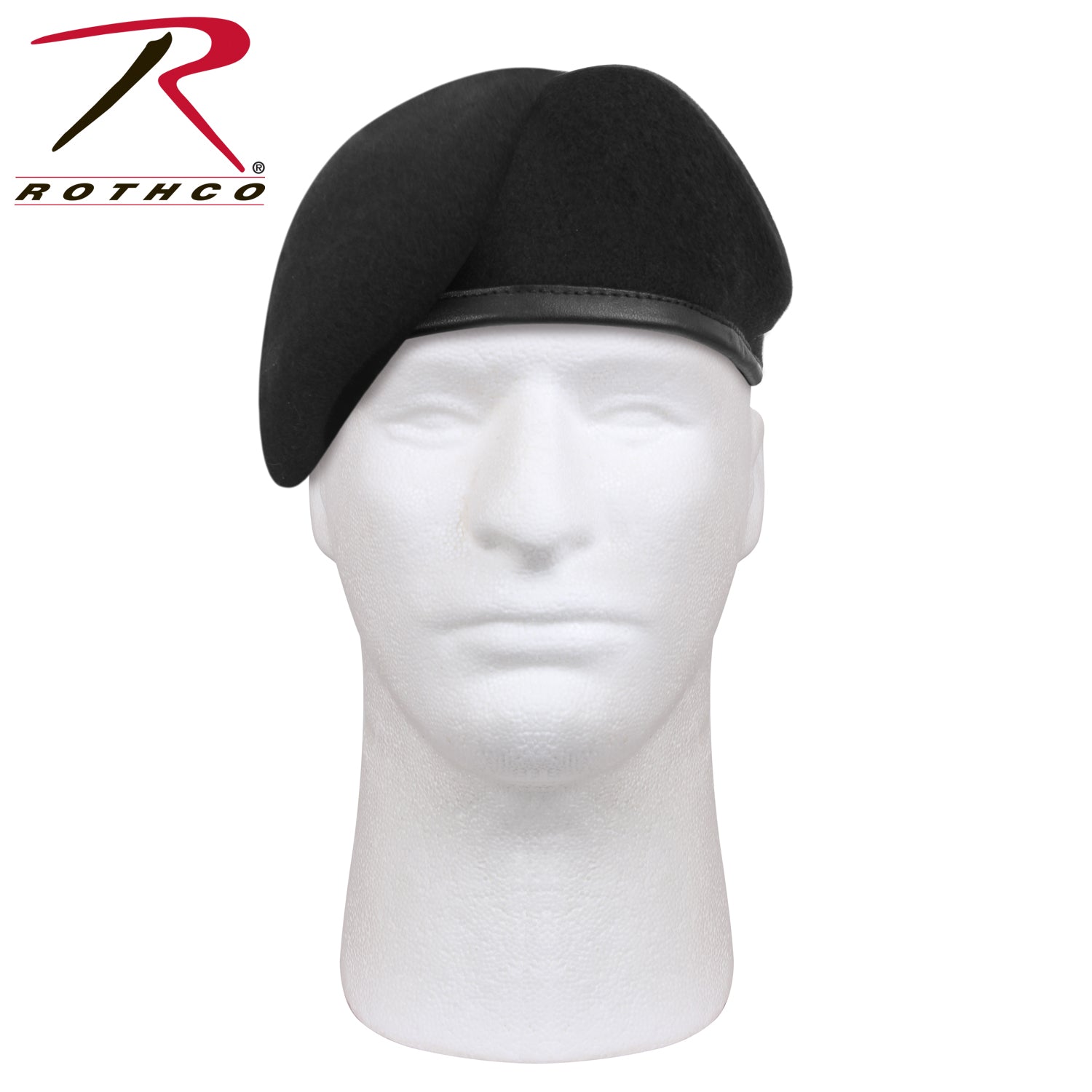 Rothco G.I. Type Inspection Ready Beret Black - Size 7, Lightweight Wool Blend Headwear