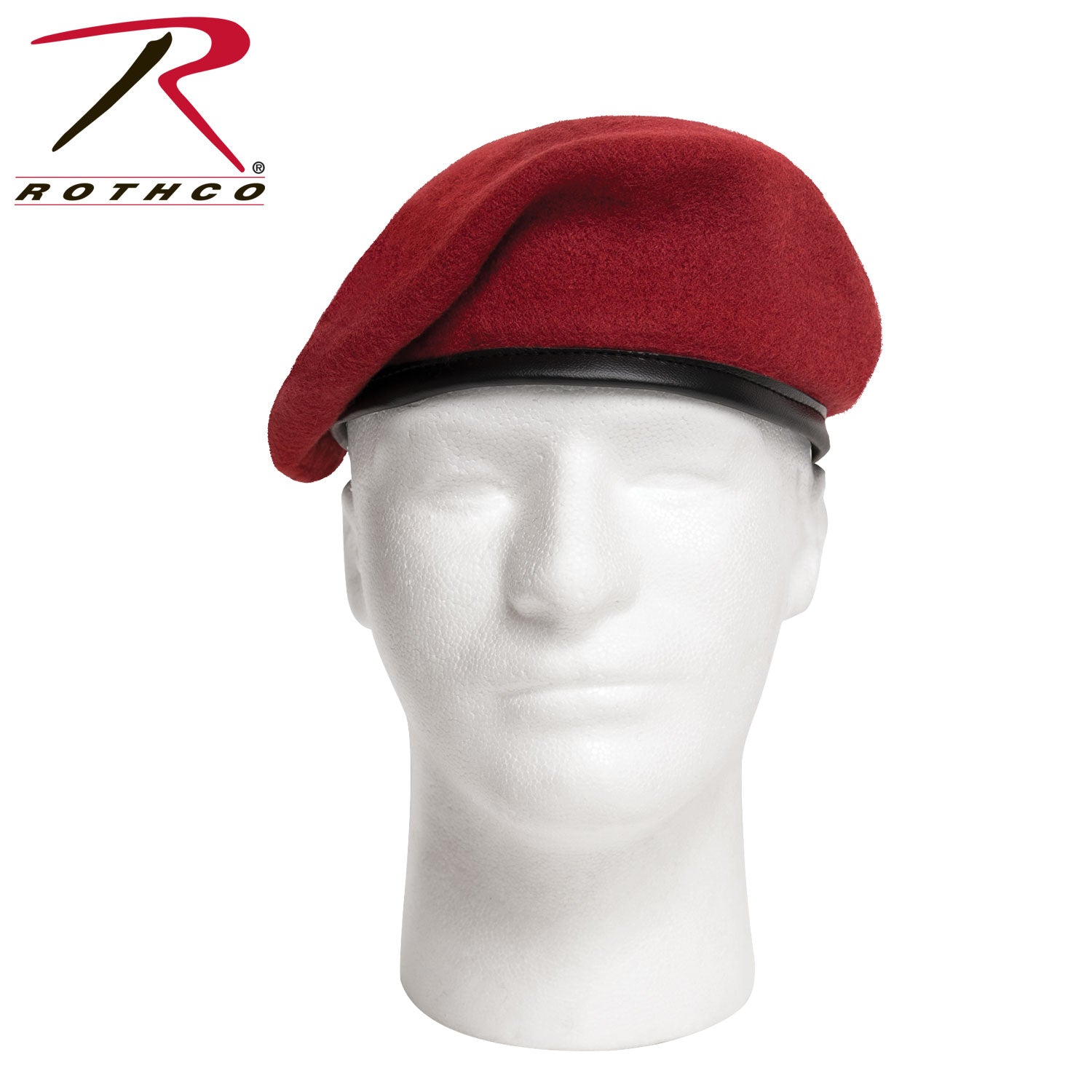 Rothco G.I. Style Beret in Red – Classic Wool Headwear with Adjustable Fit