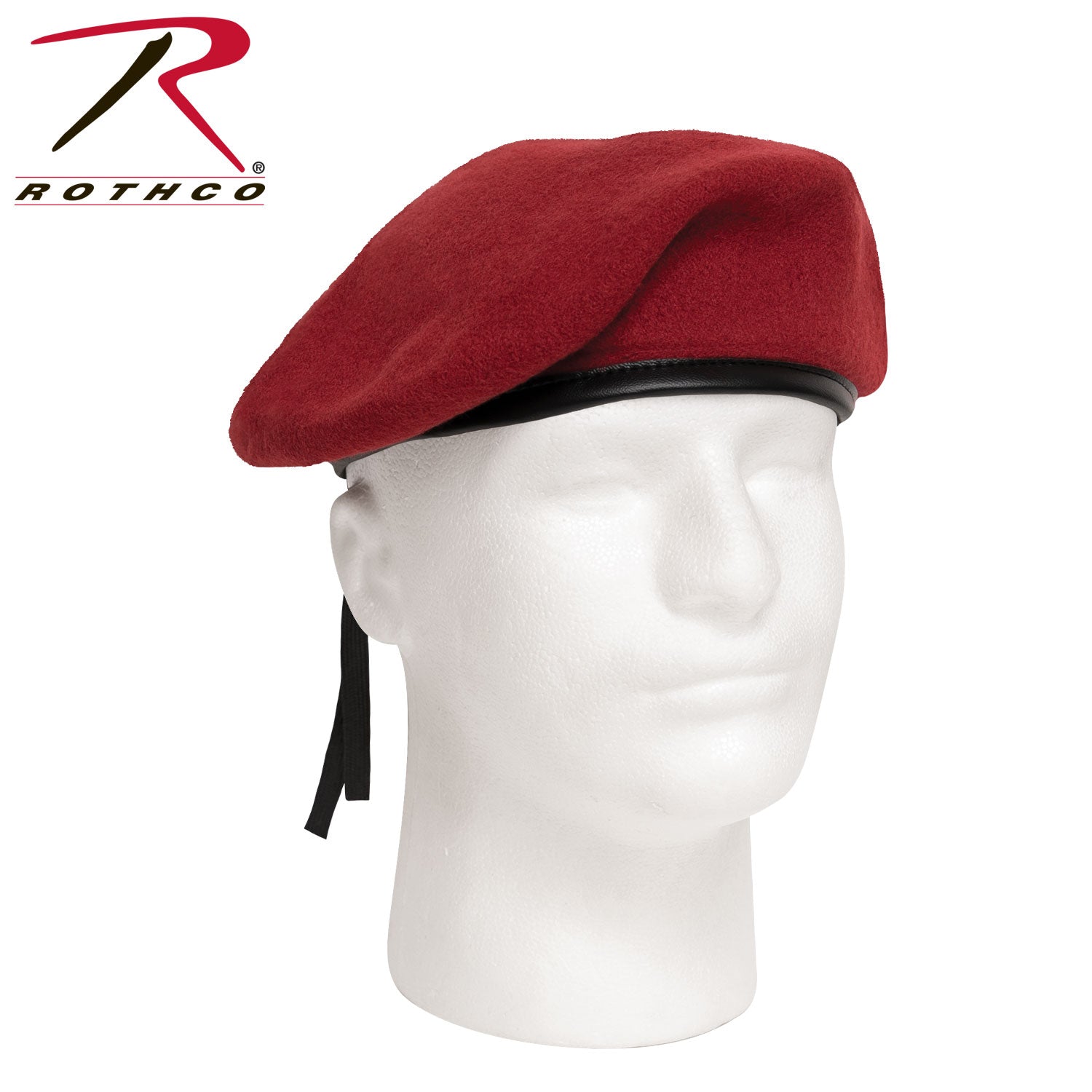 Rothco G.I. Style Beret in Red, Size 7 1/2 – Classic Wool Military Hat