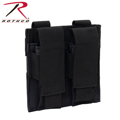 Rothco MOLLE Double Pistol Mag Pouch Black - Secure and Versatile Magazine Storage