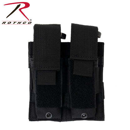 Rothco MOLLE Double Pistol Mag Pouch Black - Secure and Versatile Magazine Storage