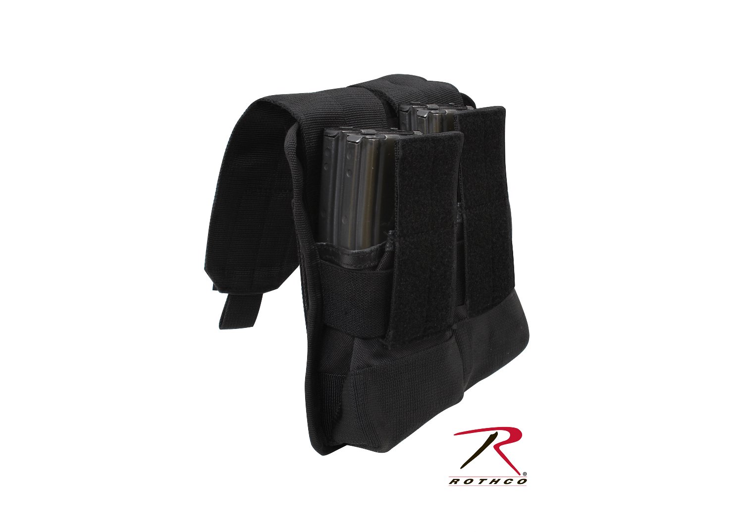 Rothco MOLLE Universal Double Rifle Mag Pouch Black Part Number 51003-BK