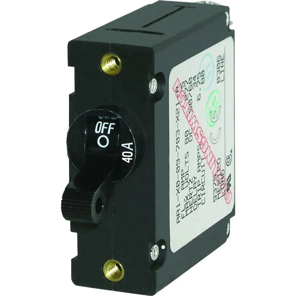 Blue Sea Systems 7224 AC / DC Single Pole Magnetic World Circuit Breaker - 40 Amp