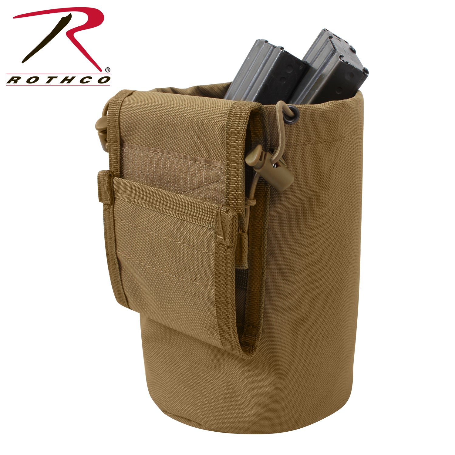 Rothco MOLLE Roll-Up Utility Dump Pouch Coyote Brown – Tactical Gear Storage Solution