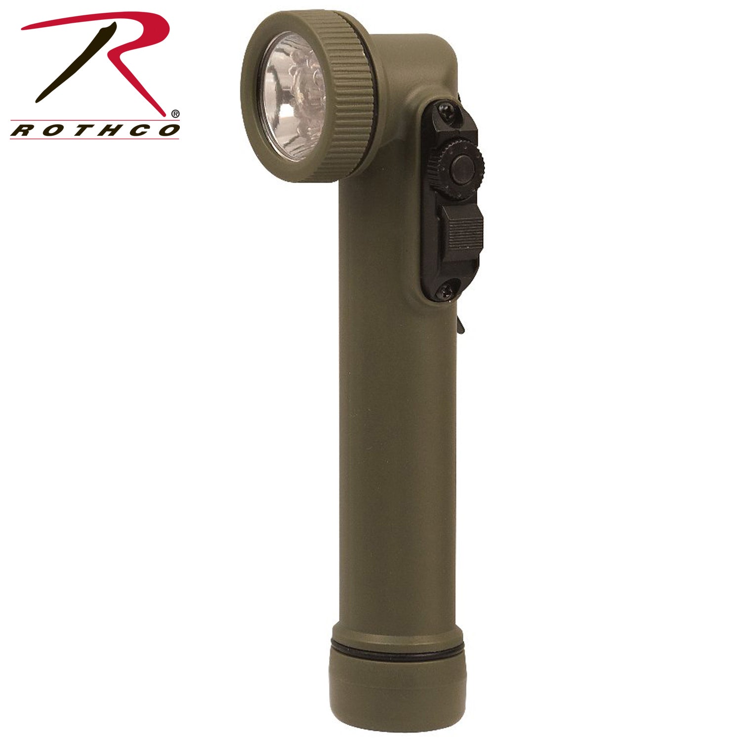 Rothco Mini LED Flashlight Olive Drab - Compact Right-Angle Survival Light with Multiple LEDs