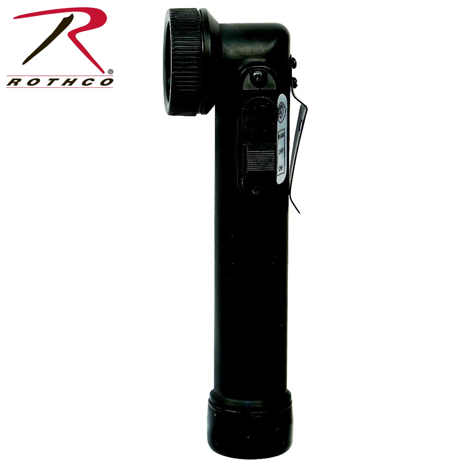 Rothco Mini LED Flashlight Black - Compact Right-Angle Survival Light