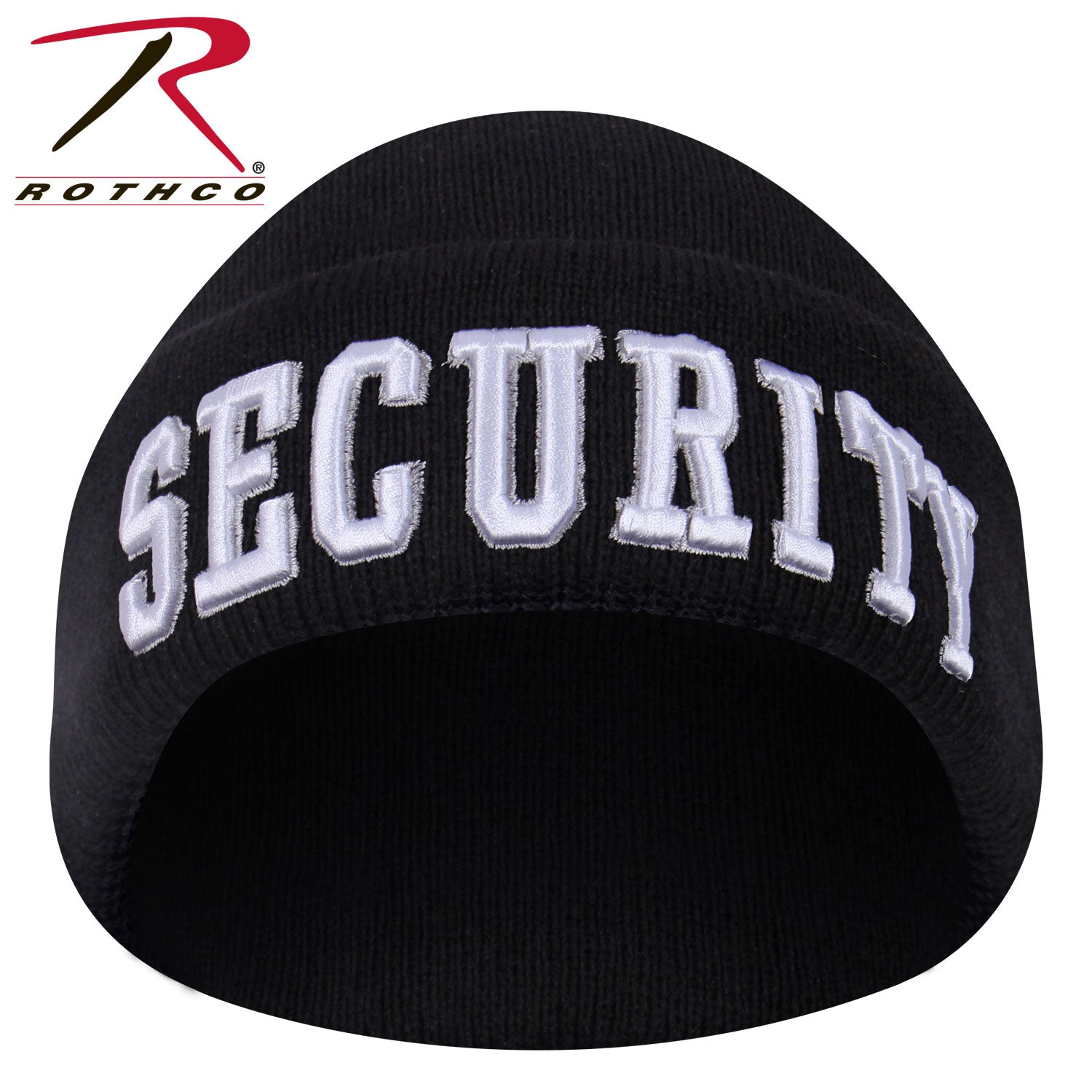 Rothco Deluxe Public Safety Embroidered Watch Cap Black / White - Cold Weather Headwear for Security and Outdoor Use