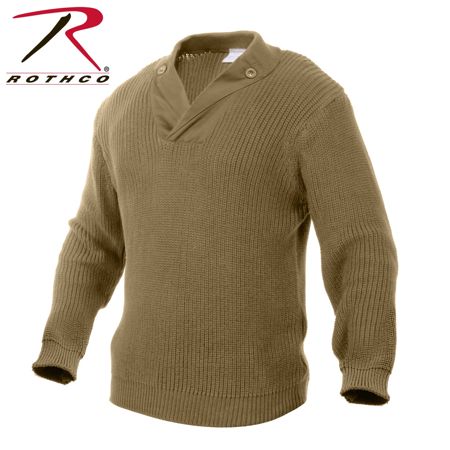 Rothco WWII Vintage Mechanics Sweater - Khaki, Size M