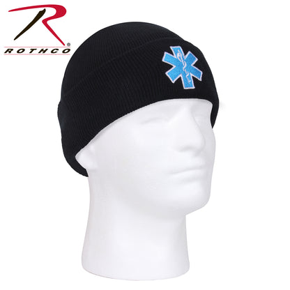 Rothco Star of Life EMT Watch Cap - Lightweight Acrylic Cold Weather Headwear for EMS Personnel