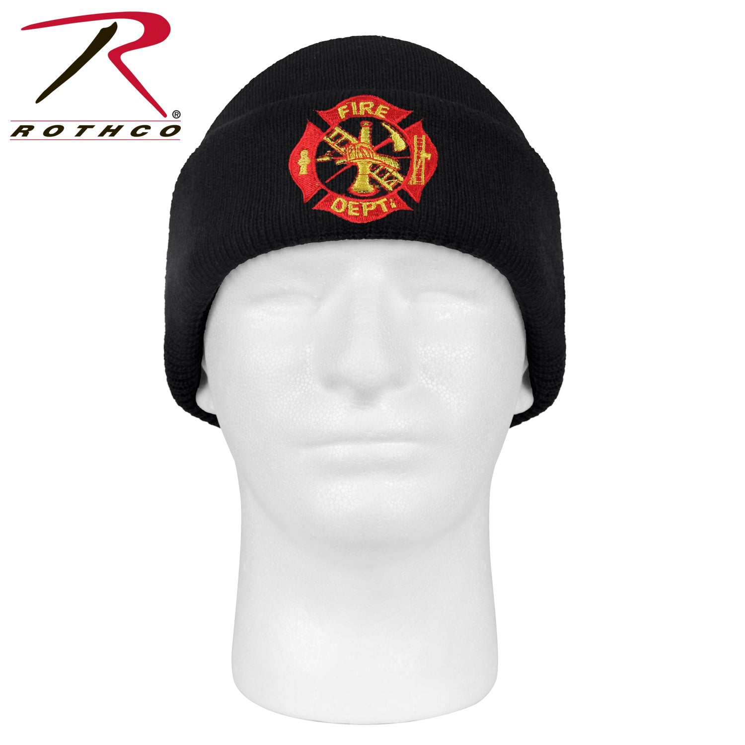 Rothco Deluxe Fire Department Embroidered Watch Cap – Warm Knit Cap for Firefighters and First Responders