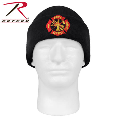 Rothco Deluxe Fire Department Embroidered Watch Cap – Warm Knit Cap for Firefighters and First Responders