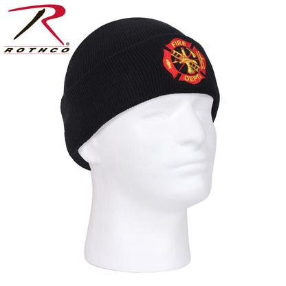 Rothco Deluxe Fire Department Embroidered Watch Cap – Warm Knit Cap for Firefighters and First Responders