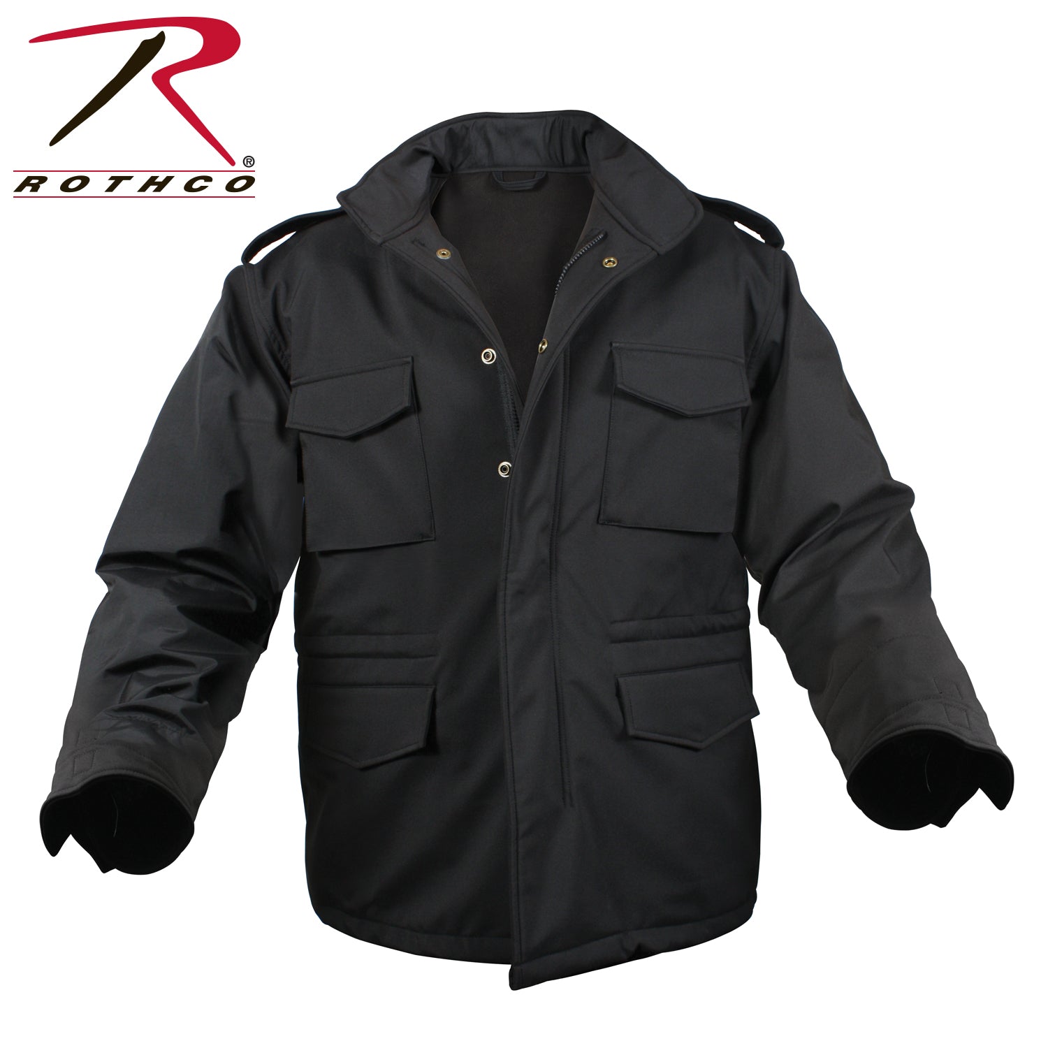 Rothco Soft Shell Tactical M-65 Field Jacket Black Size Small